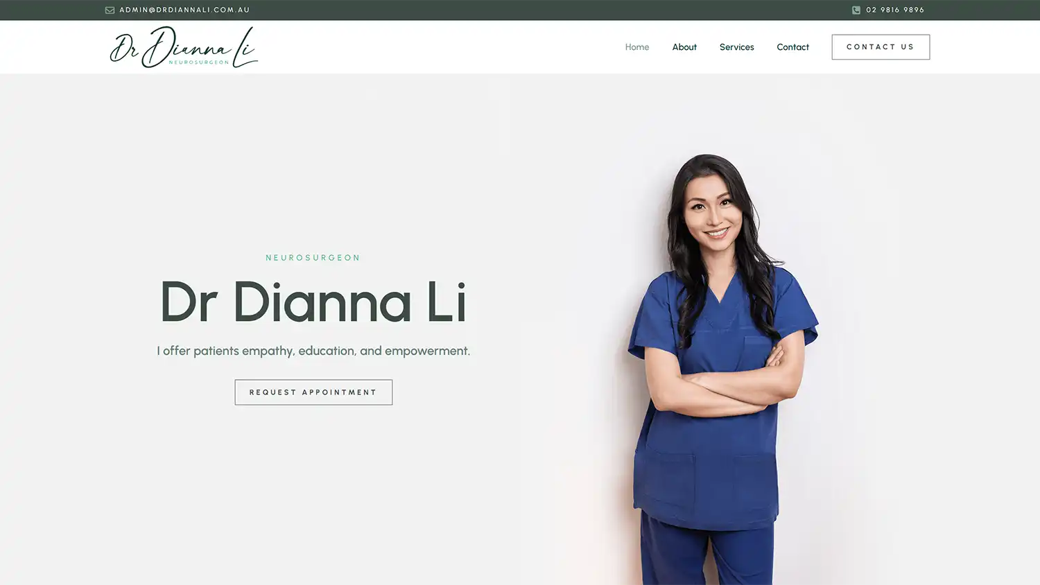 Dr Dianna Li – Neurosurgeon Website in Sydney, Australia